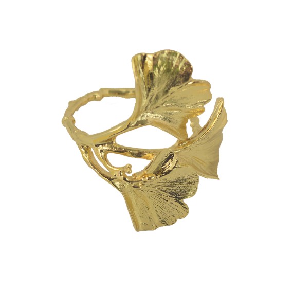 Кольцо для салфеток золотое "Гинкго"