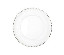 Тарелка с серебряными бусинами "Аверса" 26 см