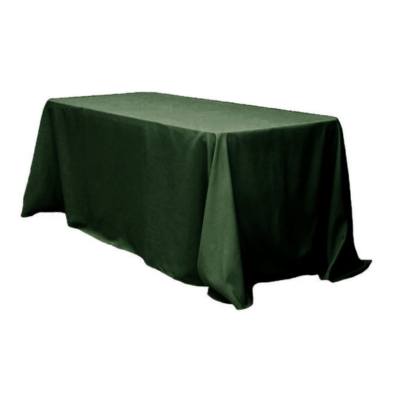 Скатерть прямоугольная бархатная тёмно-зелёная "Амальфи"